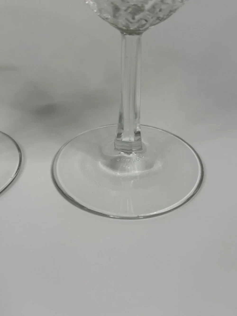 Vintage Cristal d'Arques Durand Diamante Wine Glass, 5.75